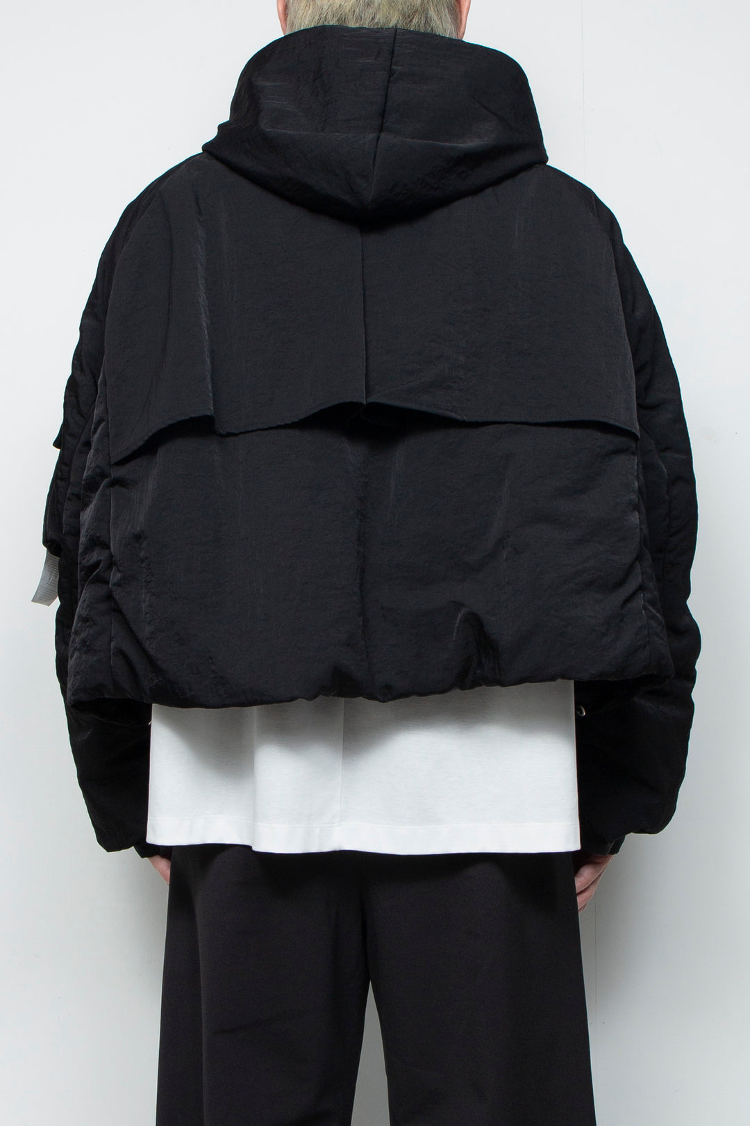 QUOISM®️ Padding Short Hooded Blouson BLACK