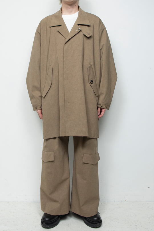 3-Layer Bonded Suit Thin Flap Baggy Trousers LEGHORN