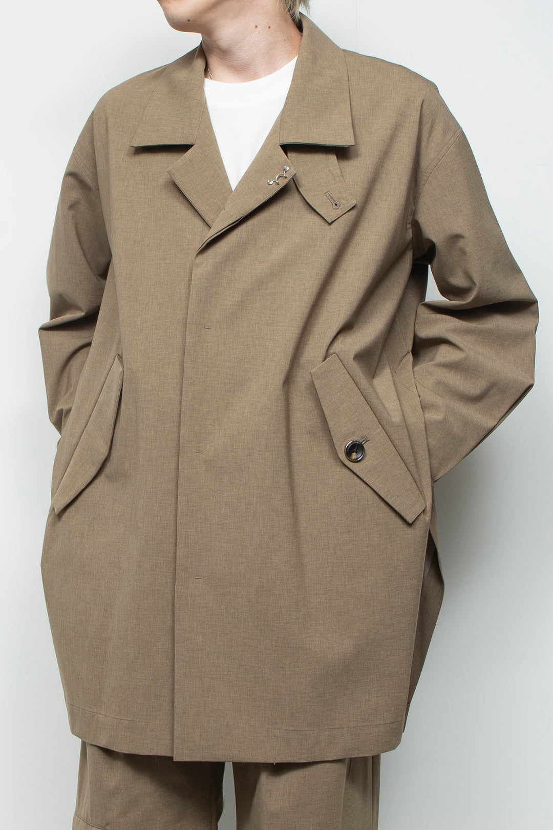 3-layer bonded suit trench coat LEGHORN