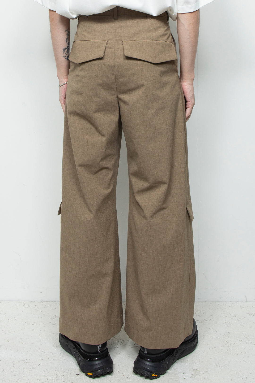 3-Layer Bonded Suit Thin Flap Baggy Trousers LEGHORN