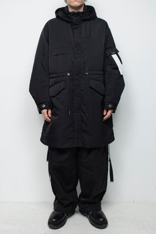 Vintage nylon detachable cargo pants BLACK