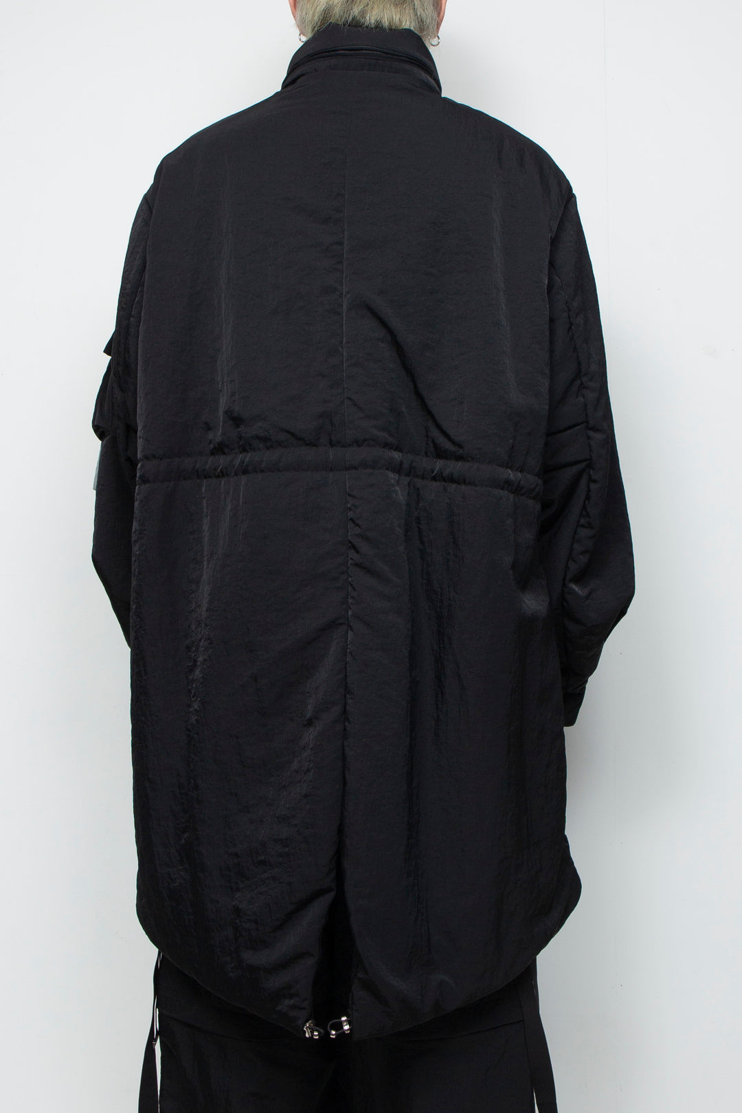 QUOISM®️Patting Fishtail Coat BLACK