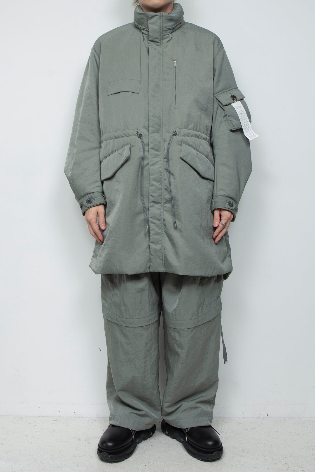 Vintage nylon detachable cargo pants SKY GRAY