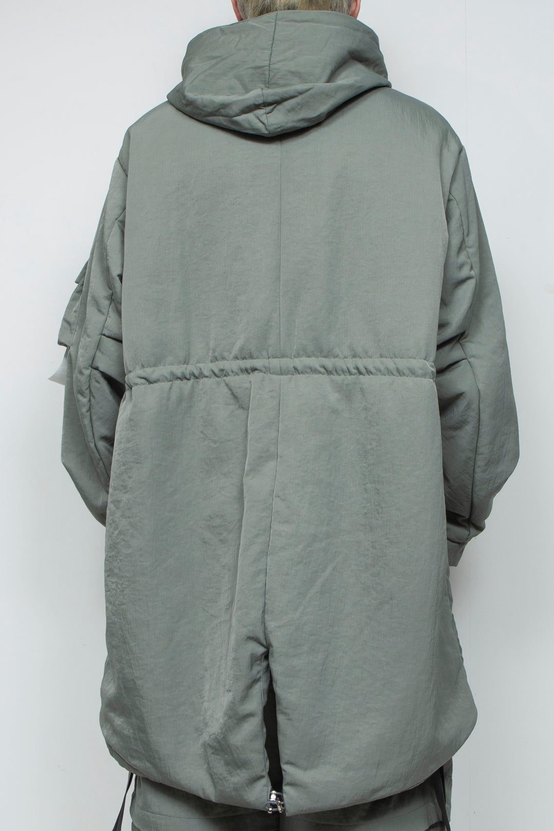 QUOISM®️Patting Fishtail Coat SKY GRAY