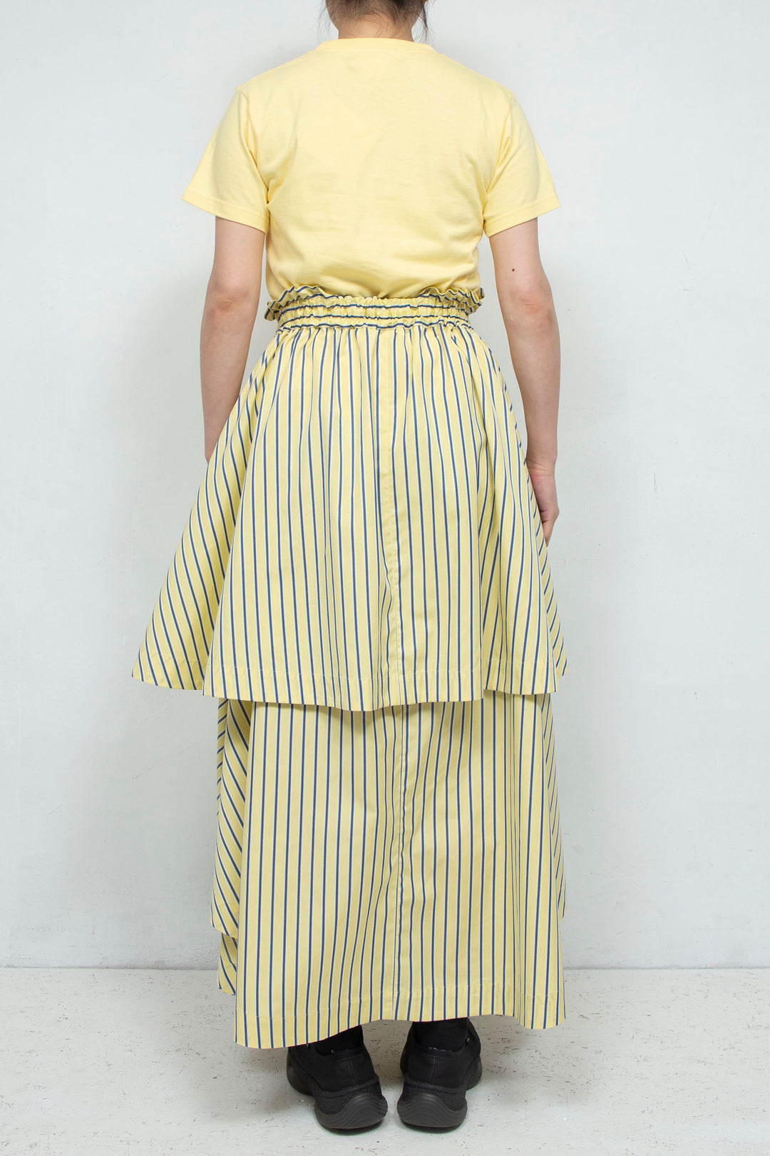 club skirt dress yellow stripe