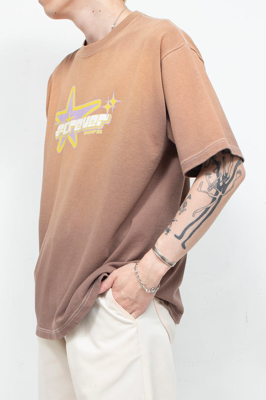 Gradation Dyed Tee BROWN