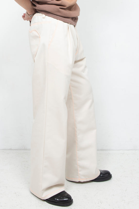 Lovely Straight Trousers WHITE