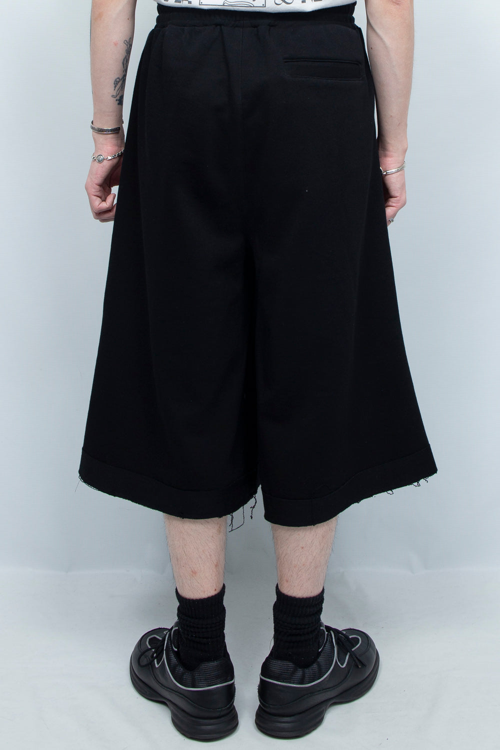 Layered Tacks W-Weist Sweat 7/10 Pants BLACK