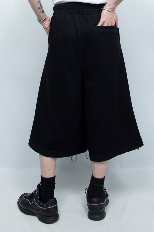 Layered Tacks W-Weist Sweat 7/10 Pants BLACK