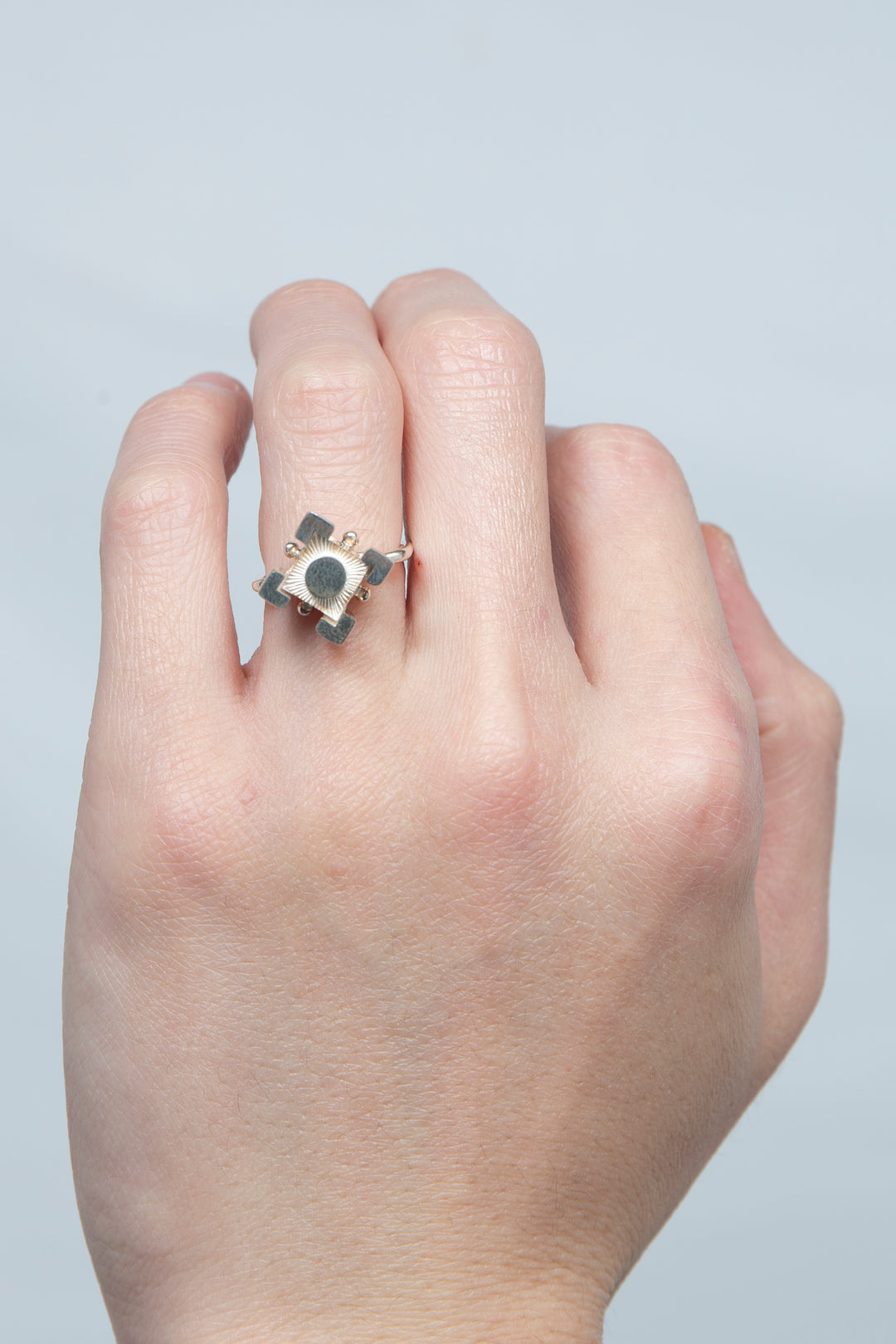 Rhombus silverblock 002 Ring