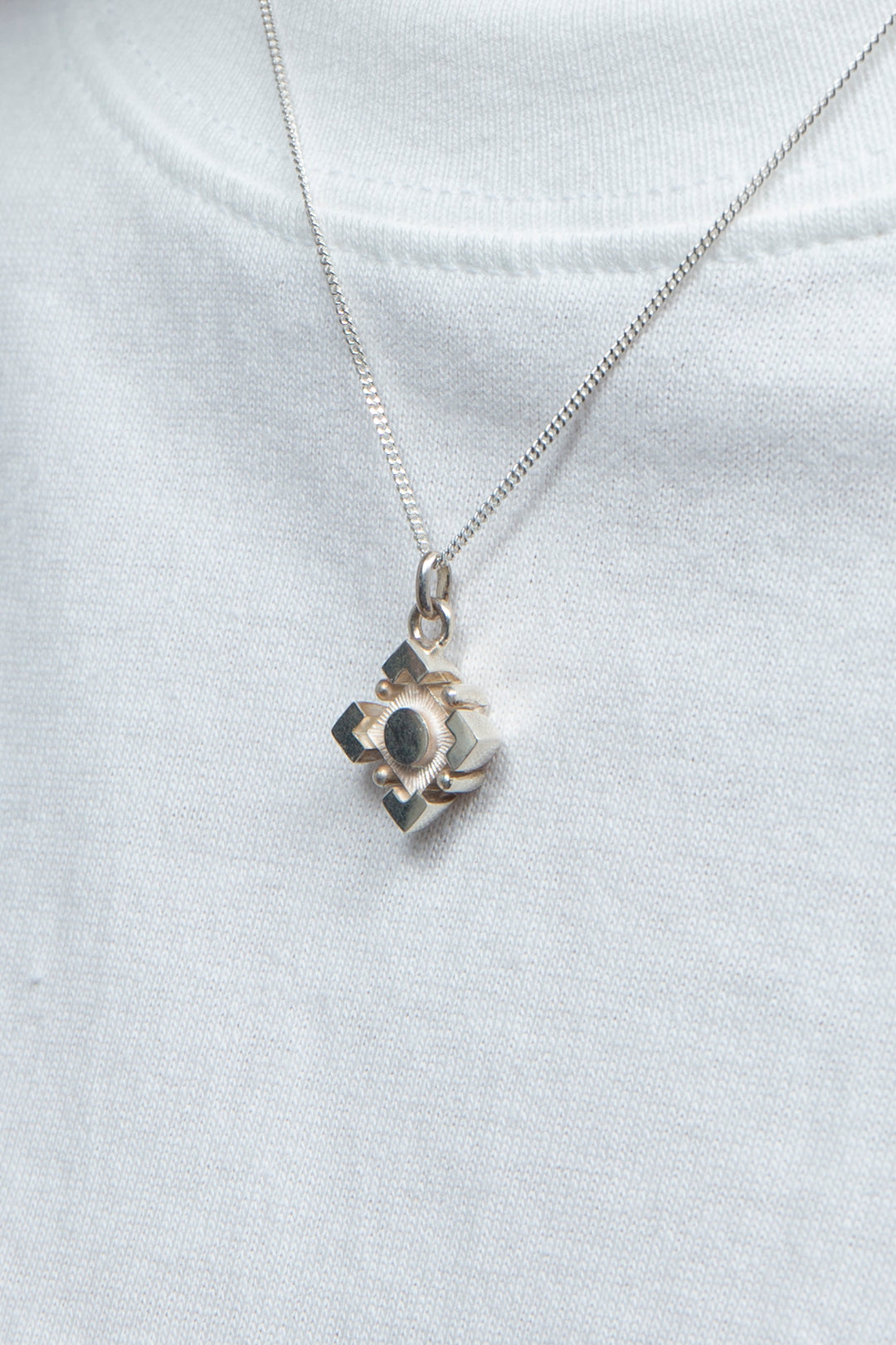 Rhombus silverblock Necklace