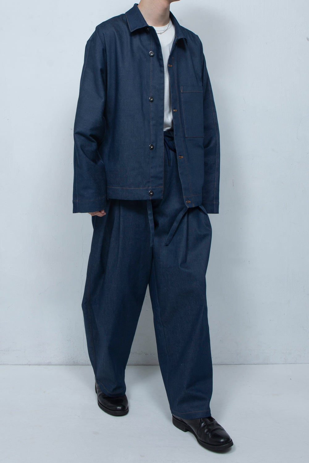 Dolman Fadeless Denim Blouson NAVY