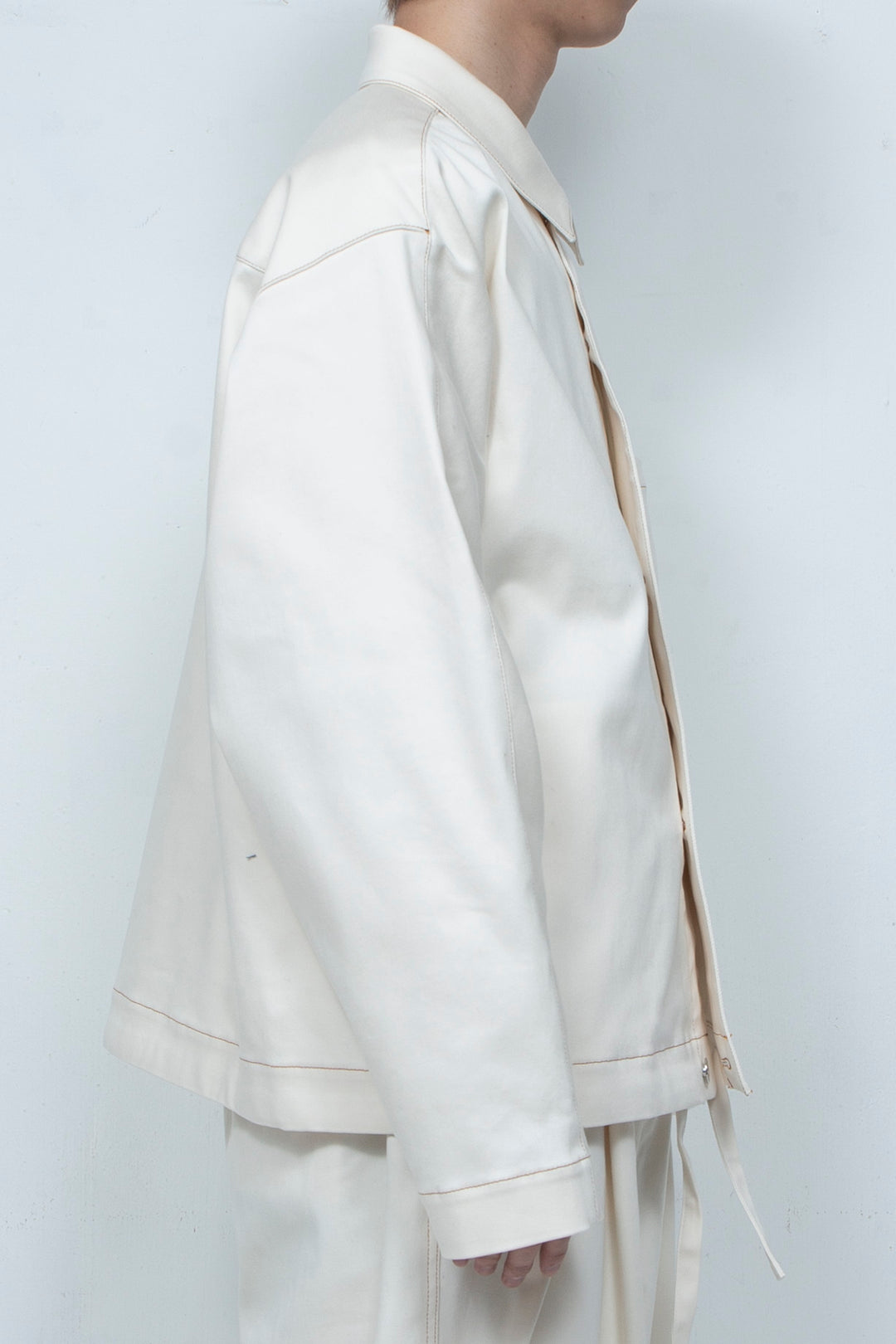 Dolman Fadeless Denim Blouson WHITE