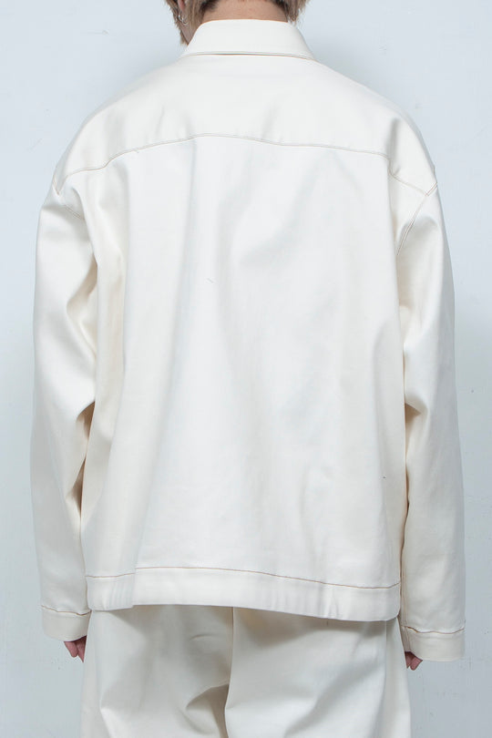 Dolman Fadeless Denim Blouson WHITE