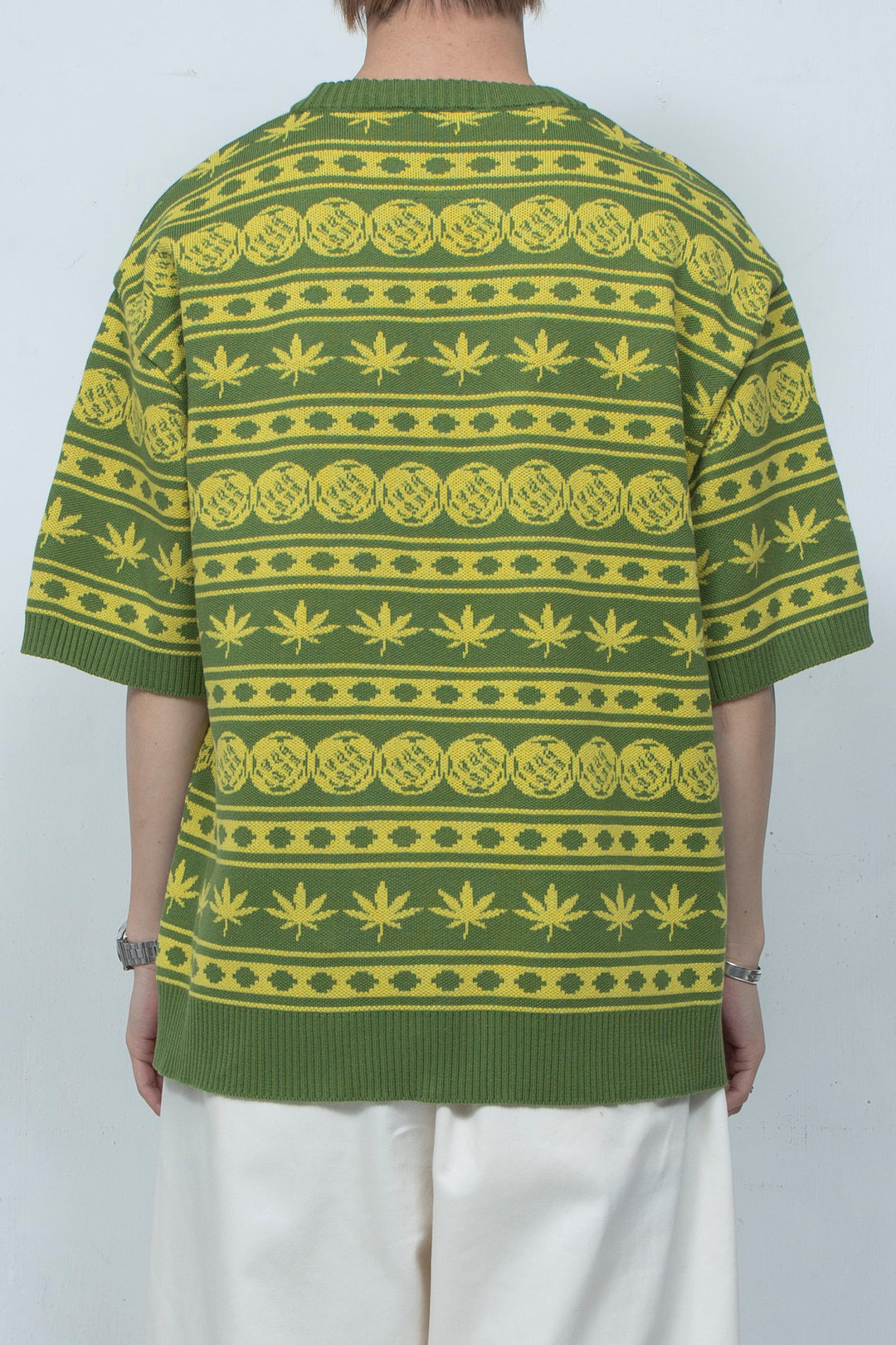 Knit T Tshirt Green