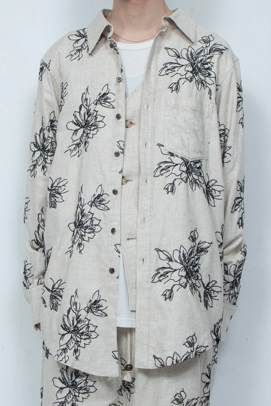 Floral patterns shirt  White