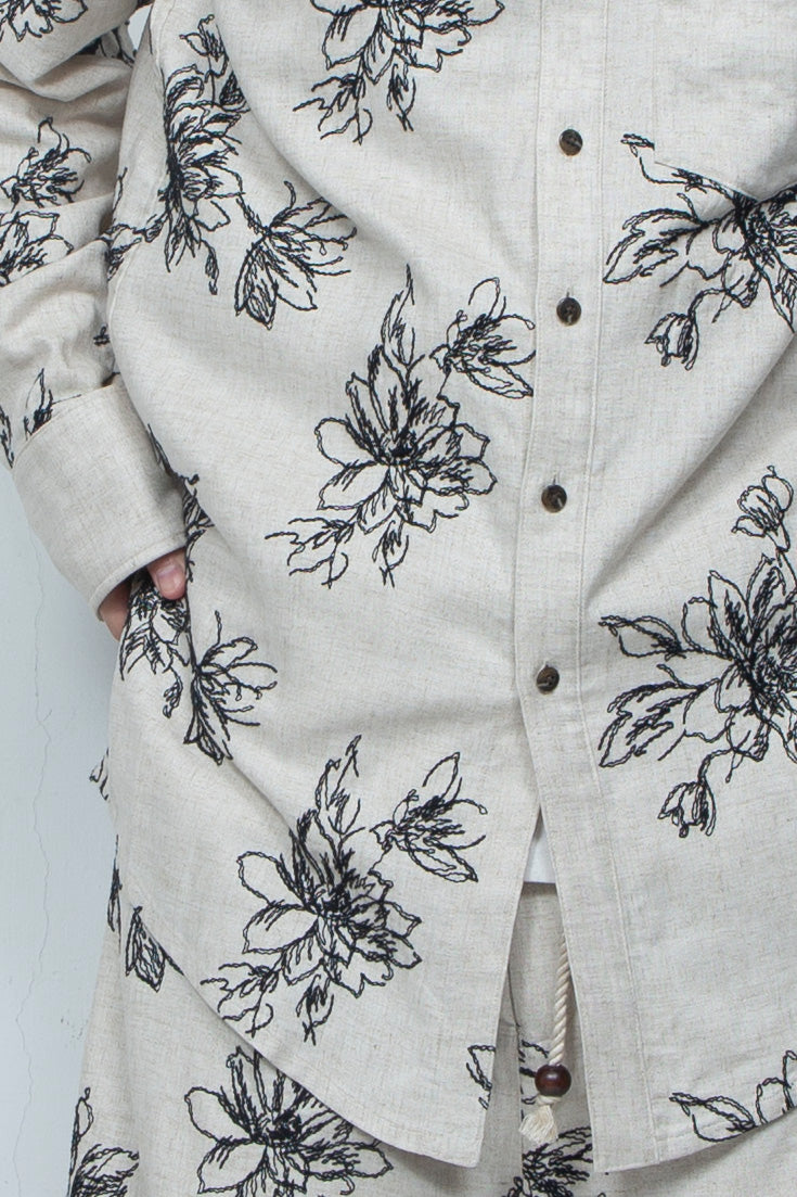 Floral patterns shirt  White