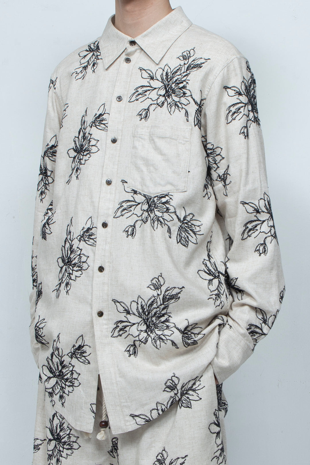 Floral patterns shirt  White