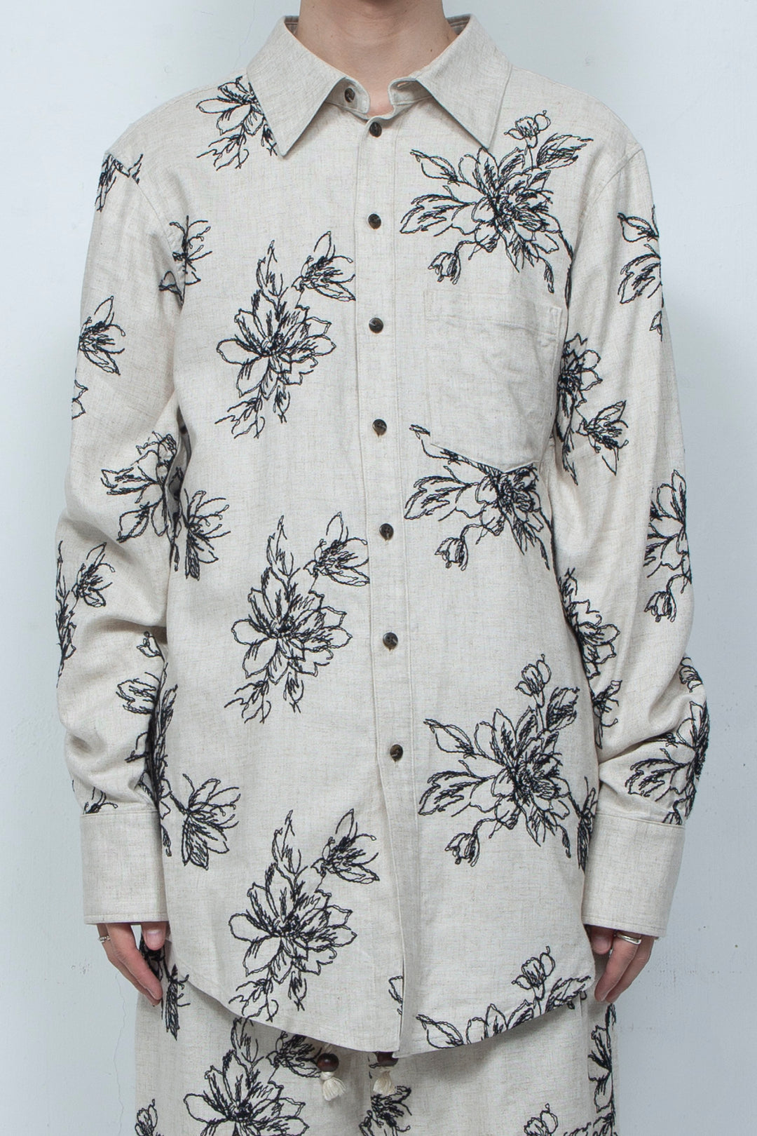 Floral patterns shirt  White