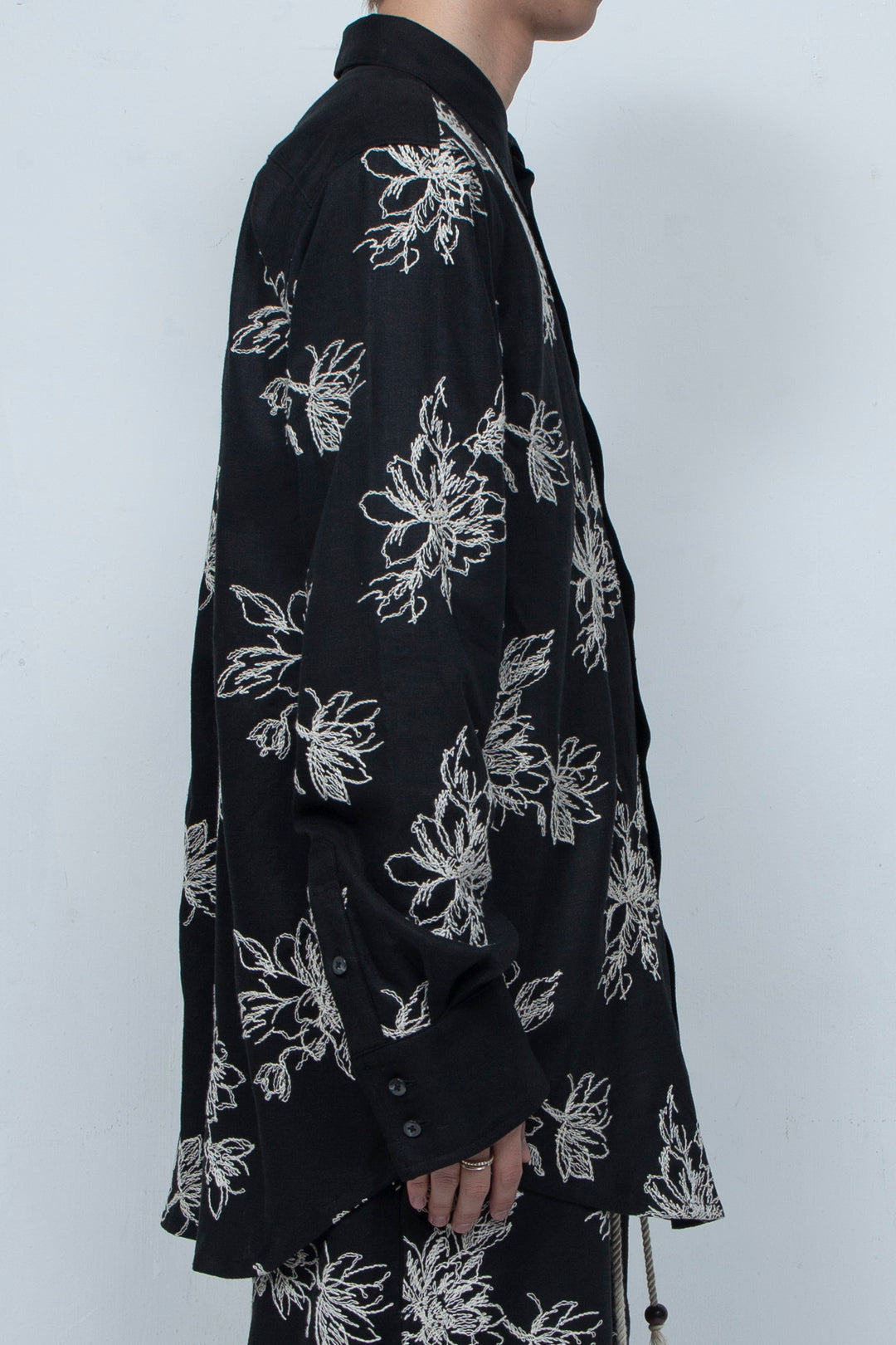 Floral patterns shirt  Black