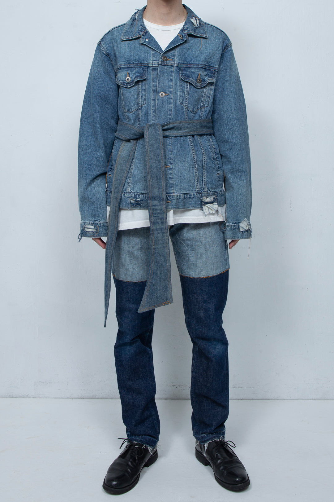 BELTED DENIM JACKET