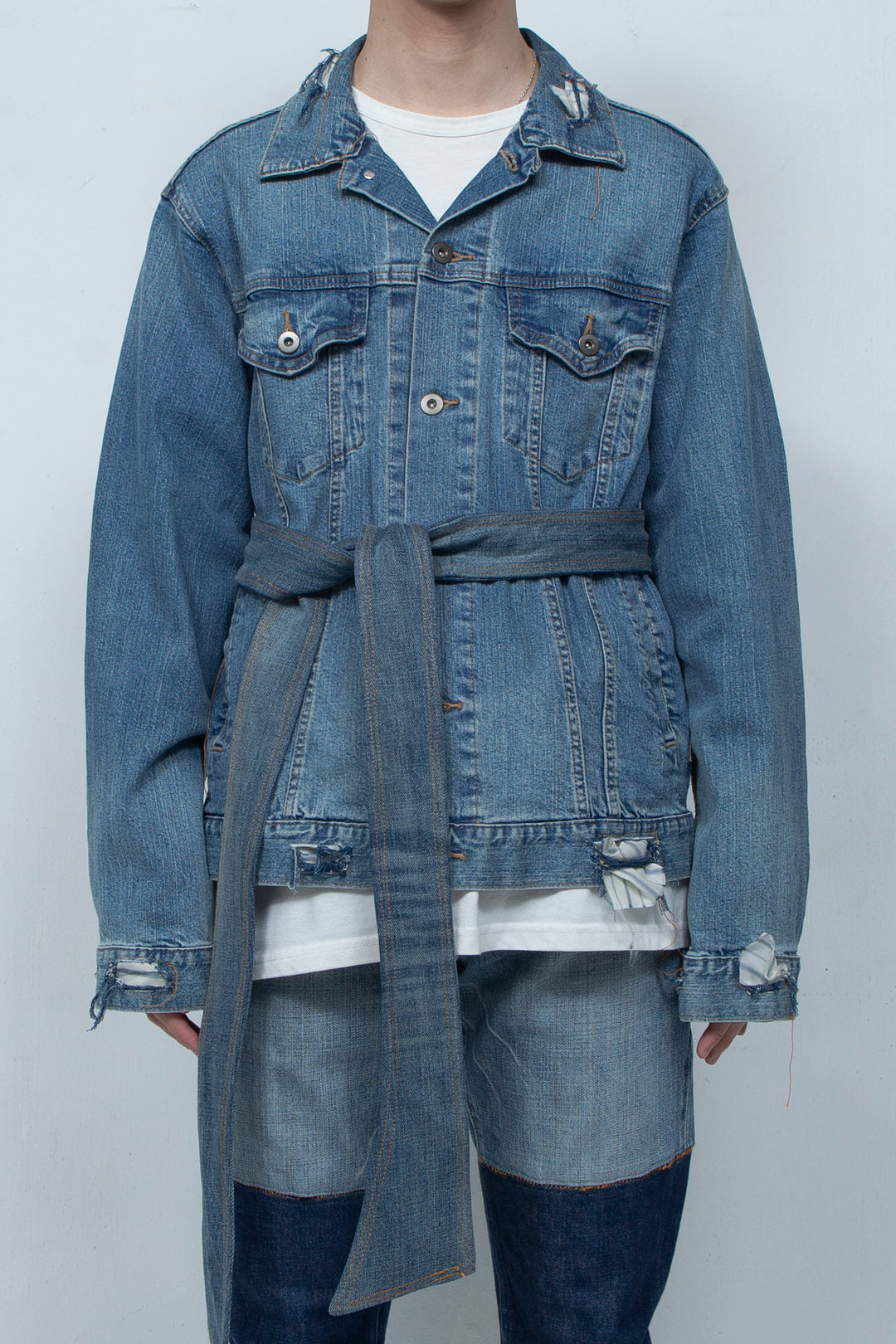 BELTED DENIM JACKET