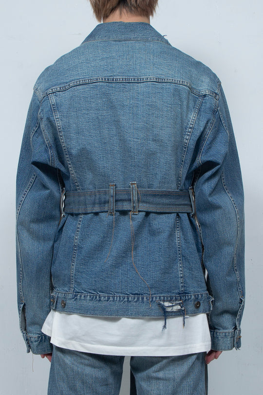 BELTED DENIM JACKET