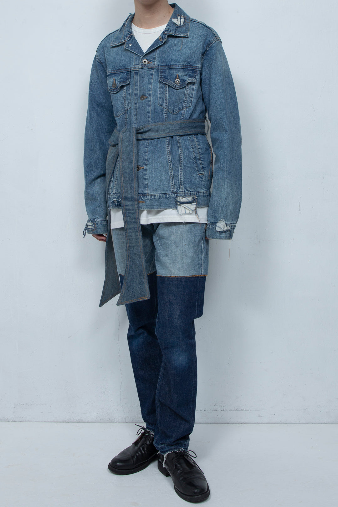 BELTED DENIM JACKET