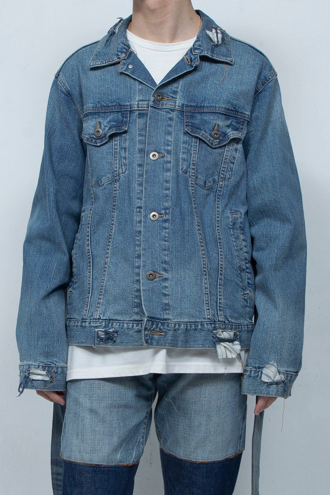 BELTED DENIM JACKET