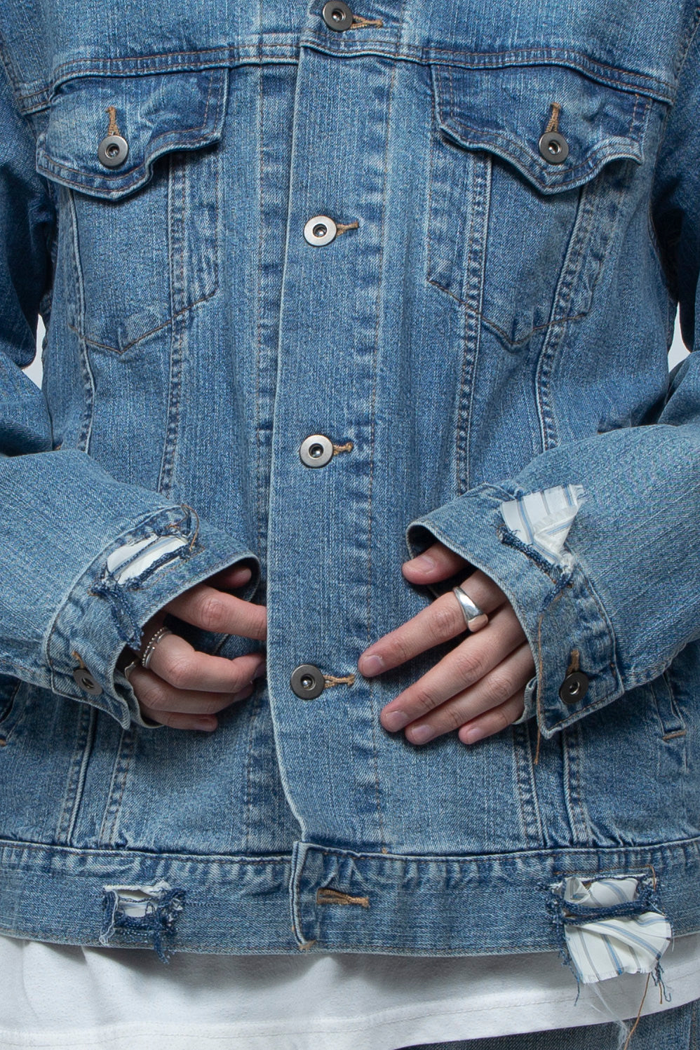 BELTED DENIM JACKET