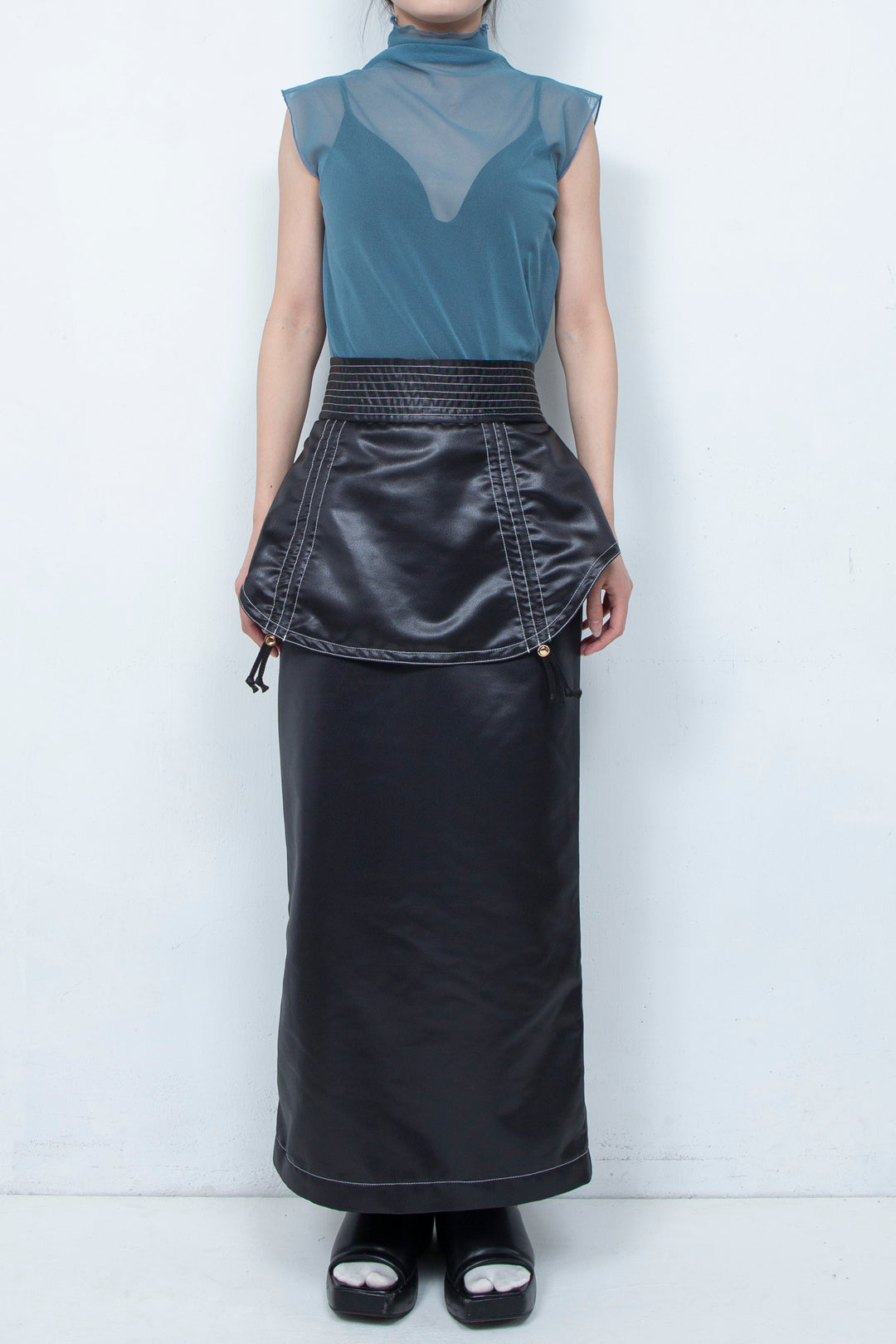 Leather-like Skirt BLACK