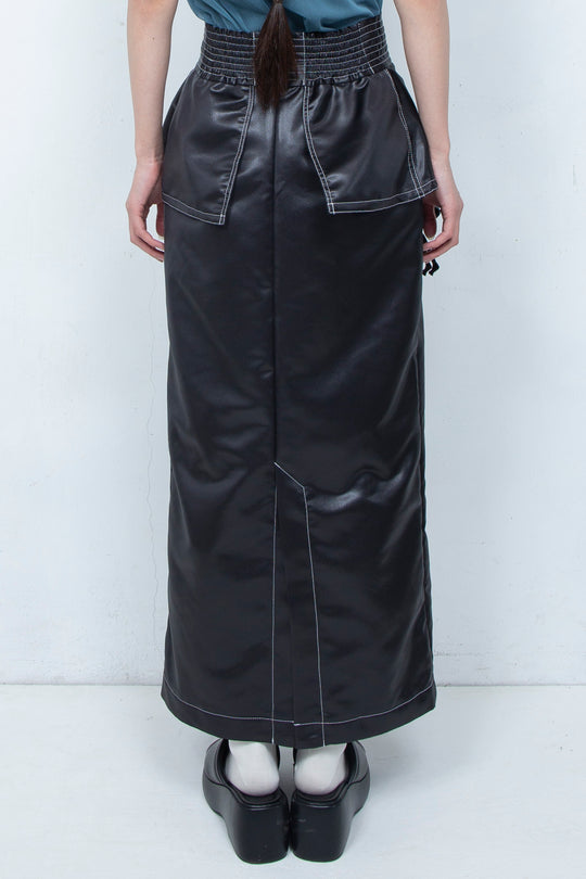 Leather-like Skirt BLACK