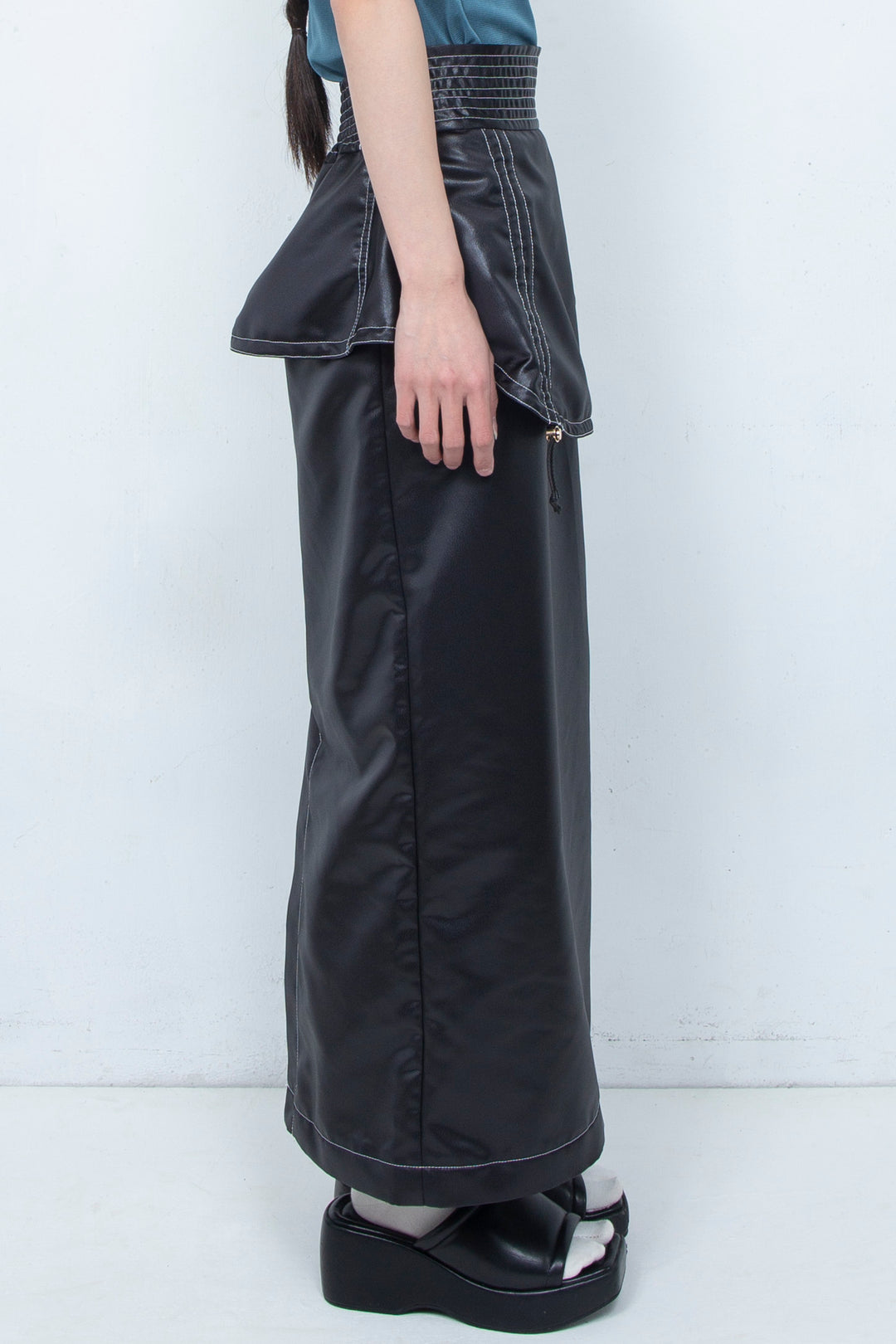 Leather-like Skirt BLACK