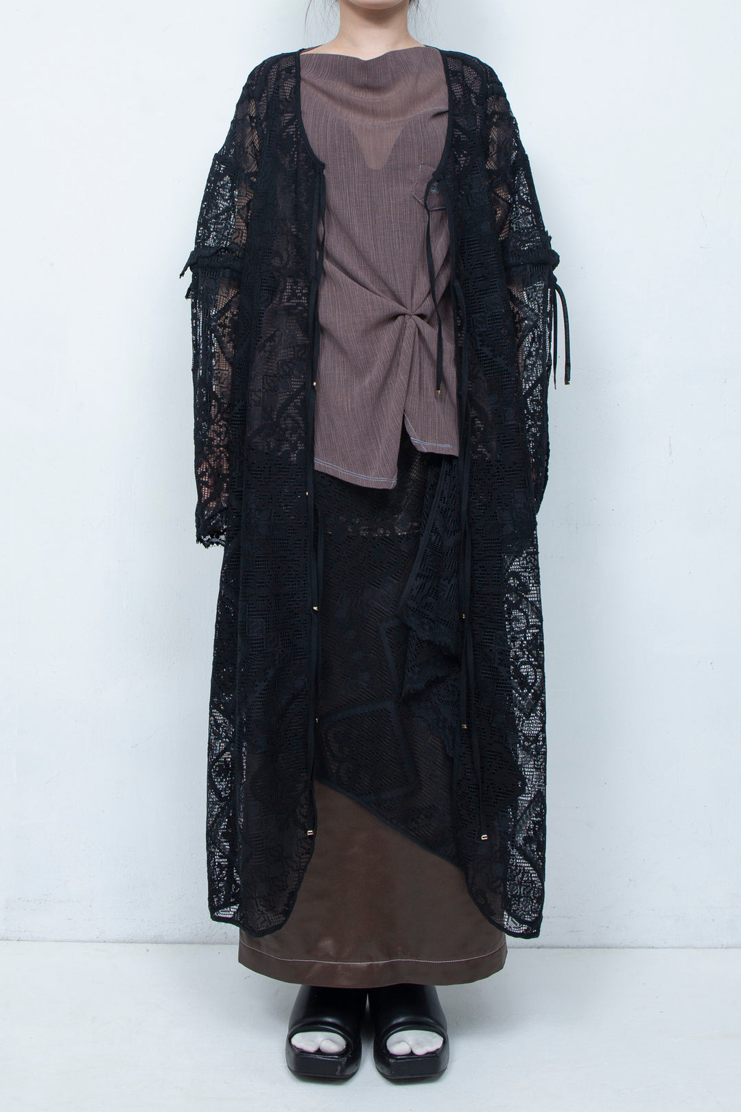 Russell lace Cardigan BLACK