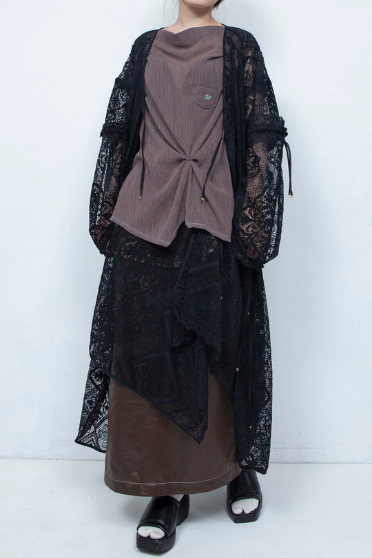 Russell lace Cardigan BLACK