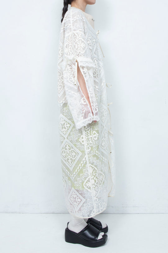 Russell lace Cardigan WHITE