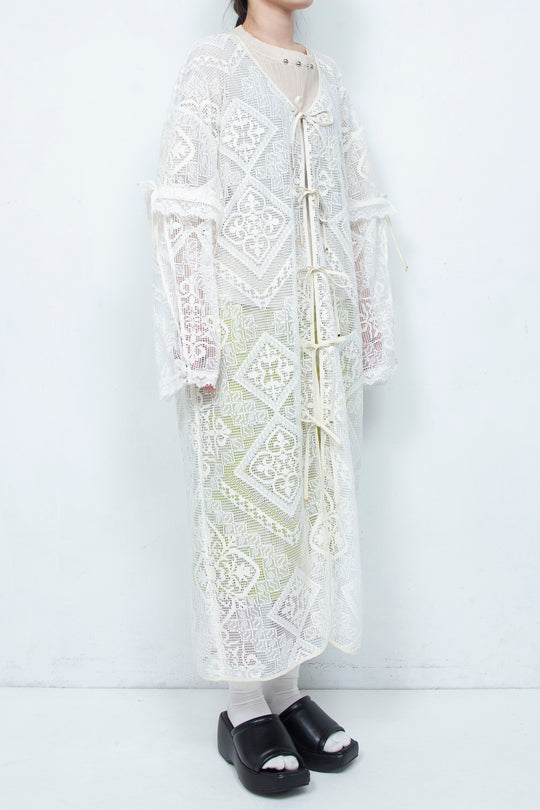 Russell lace Cardigan WHITE