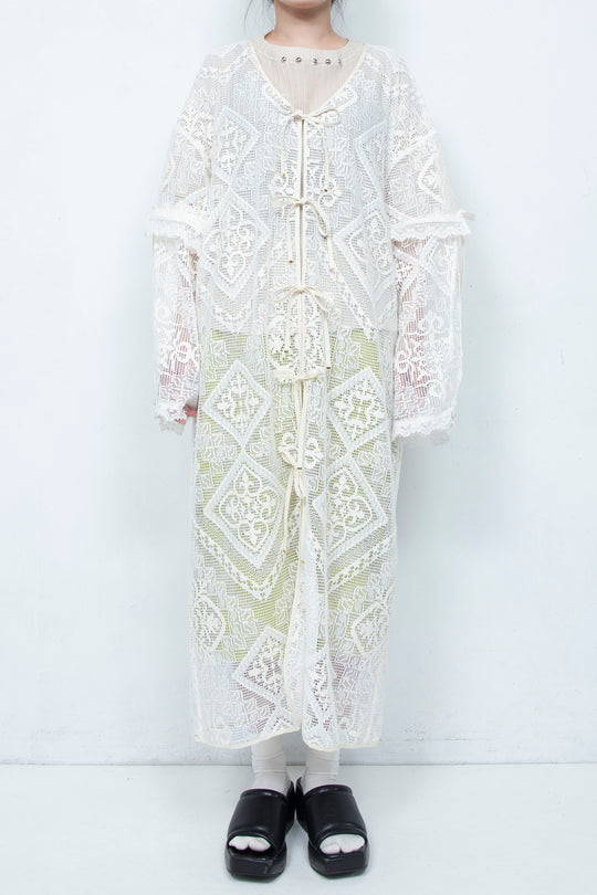 Russell lace Cardigan WHITE