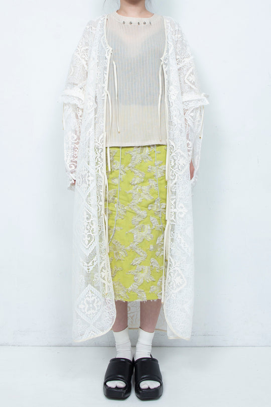 Russell lace Cardigan WHITE