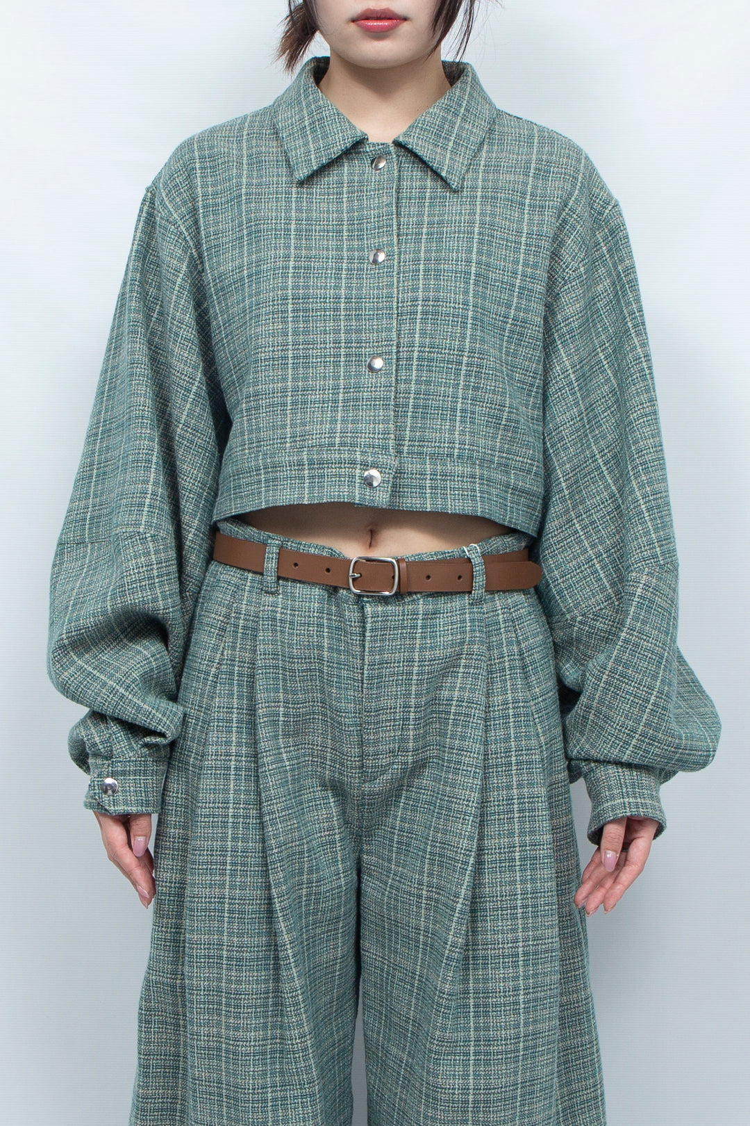 tweed short blouson