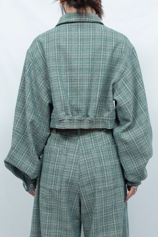 tweed short blouson