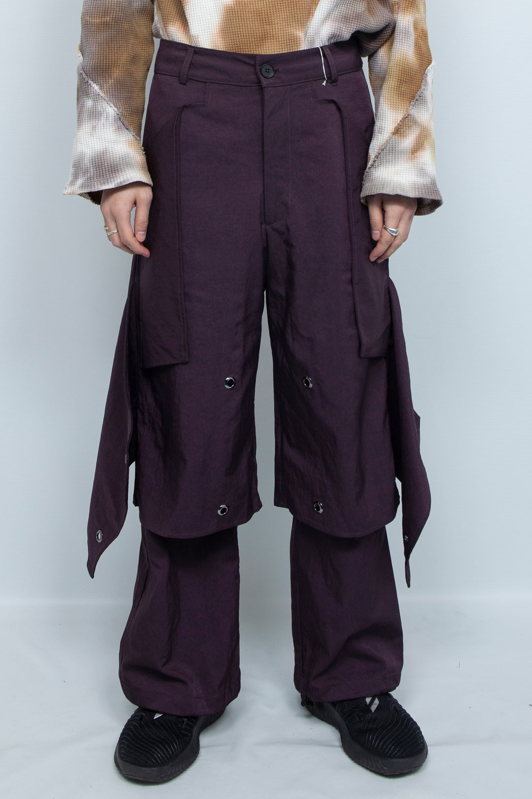 Deep purple functional alien eye pants