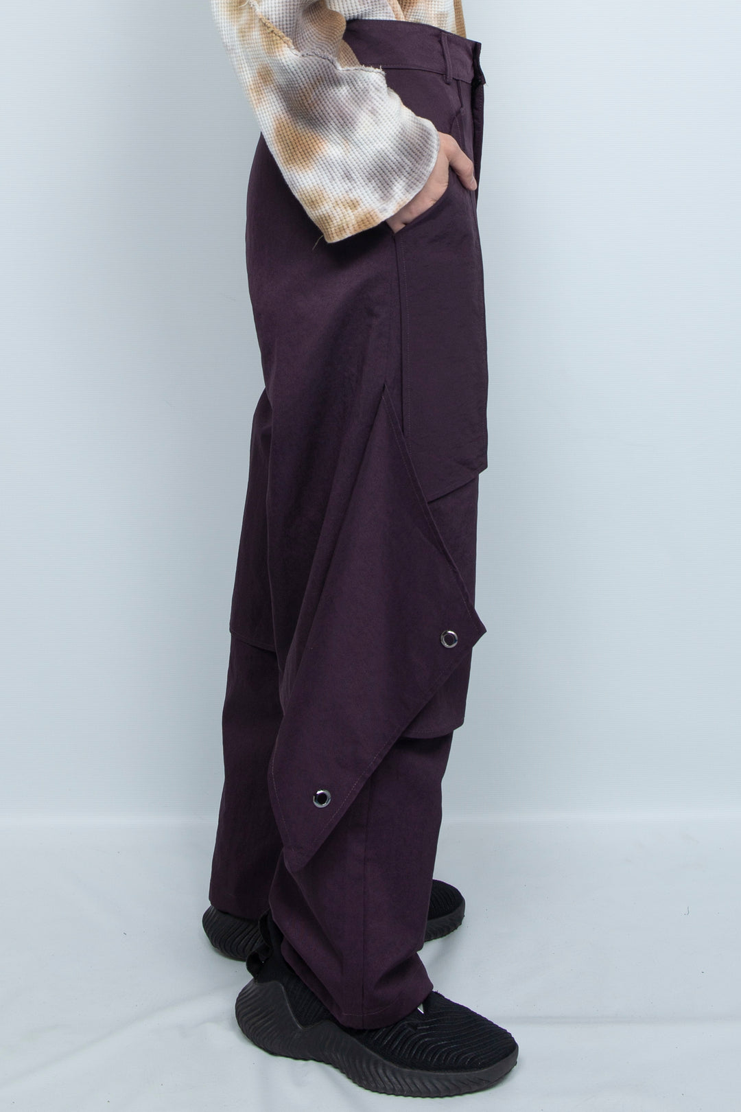 Deep purple functional alien eye pants