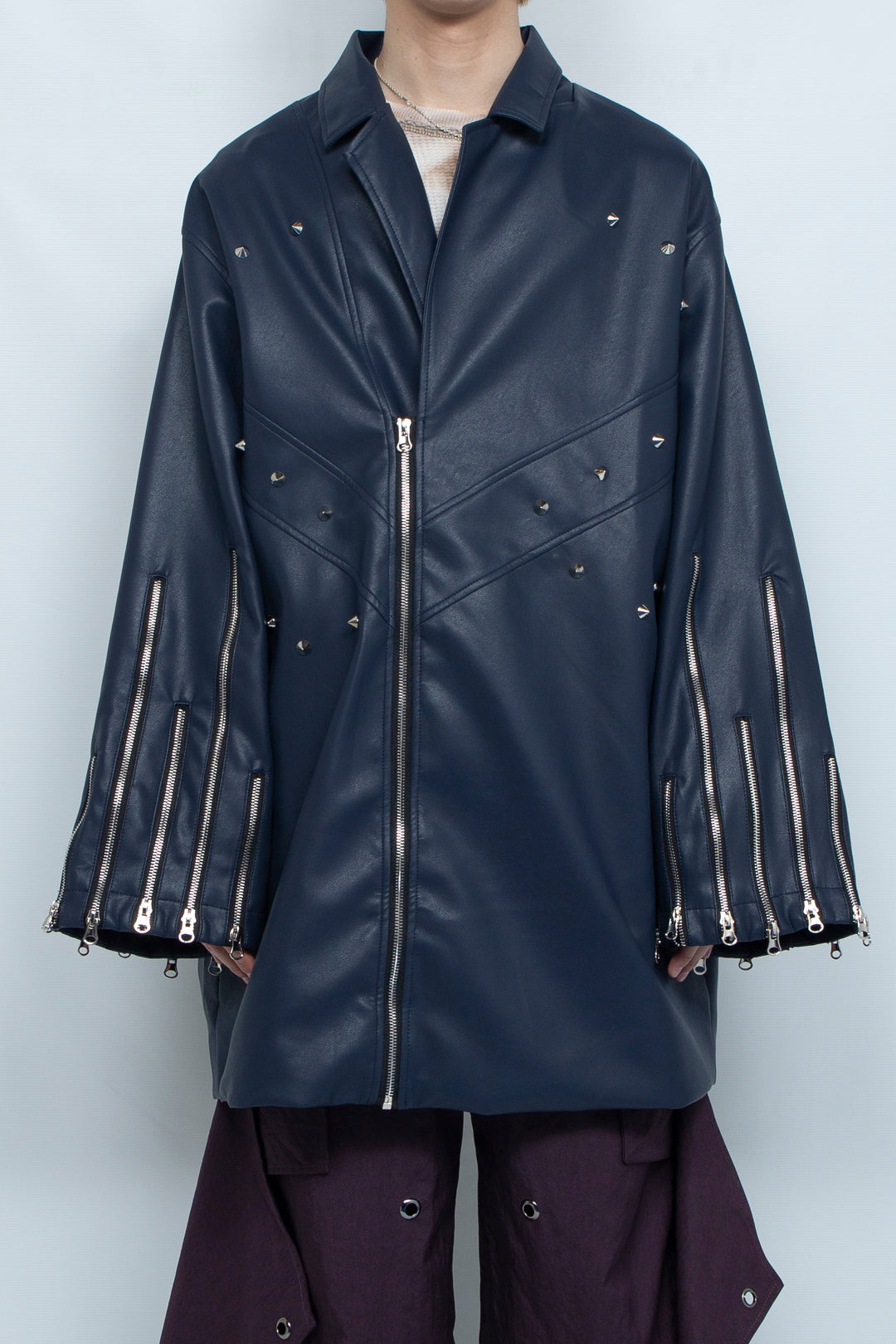 Rivet Leather Jacket