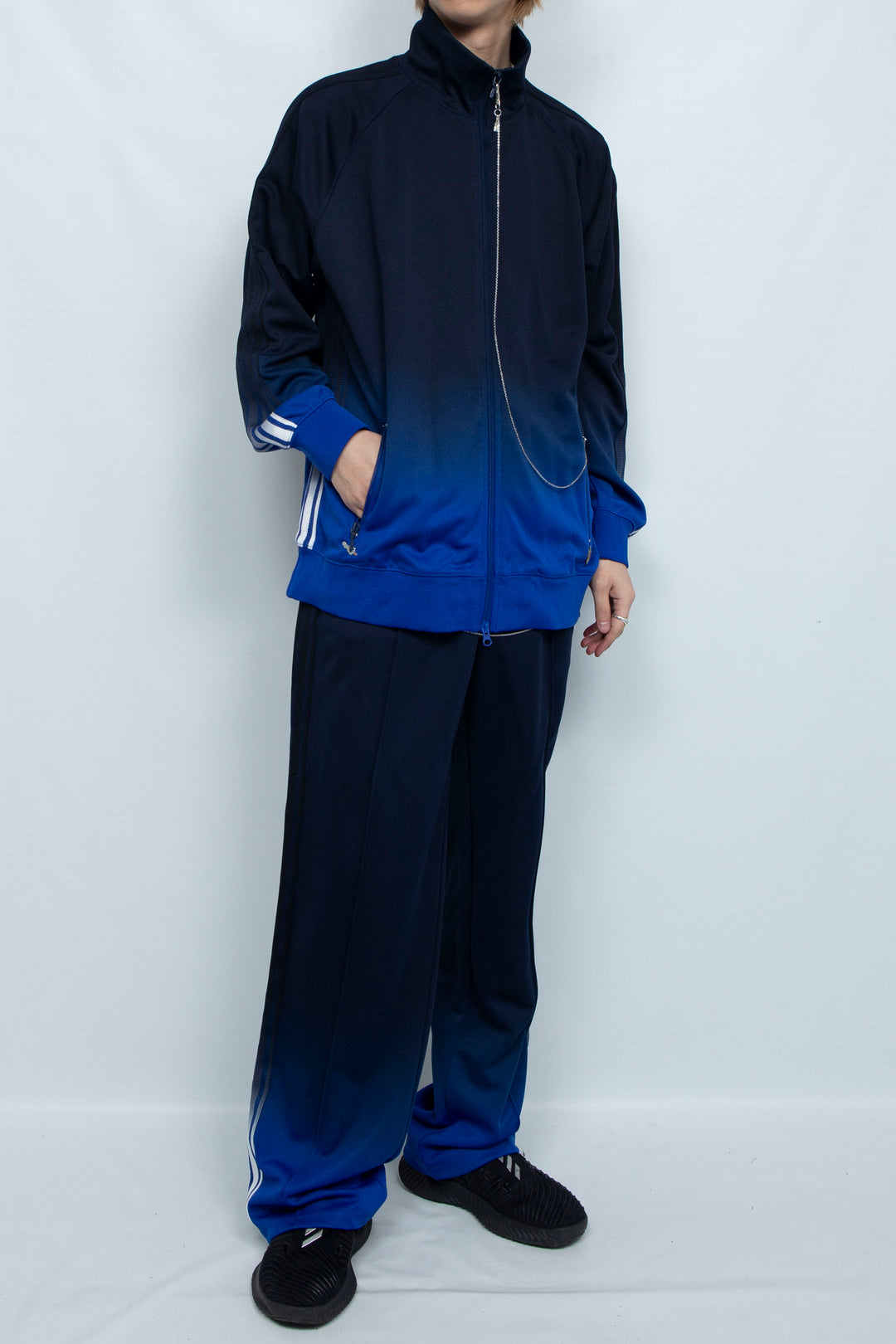 GRADIENT DYED TRACK TROUSERS 03  BLUE