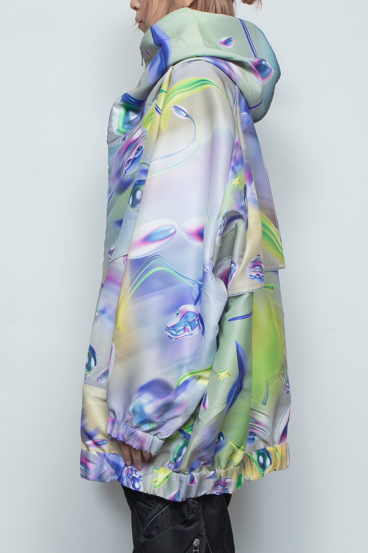 グラフィックハイネックビッグパーカー GRAY / BALMUNG