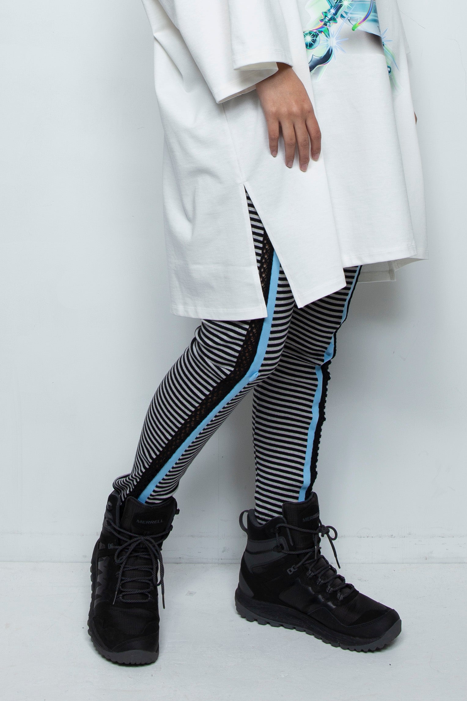 BALMUNG 25SS レッグウォーマー　ニット帽 グラフィックレッグウォーマー BLACK / BALMUNG（バルムング