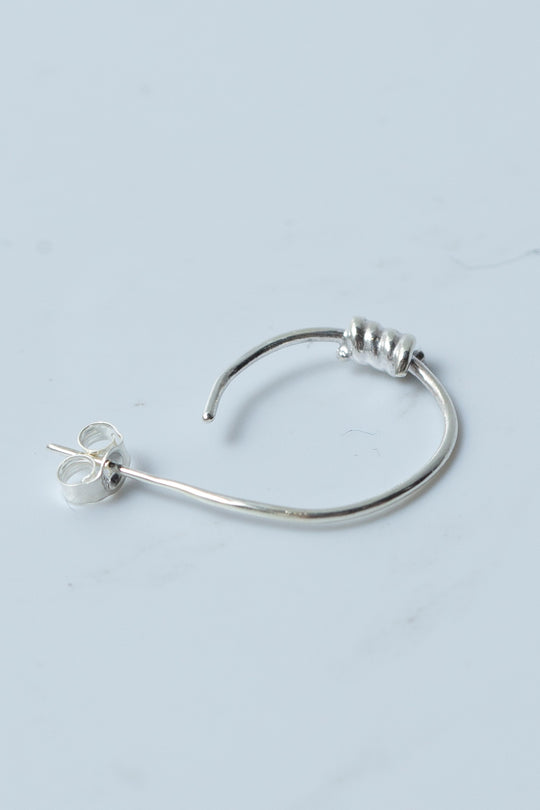 Barbed Wire Earring Silver