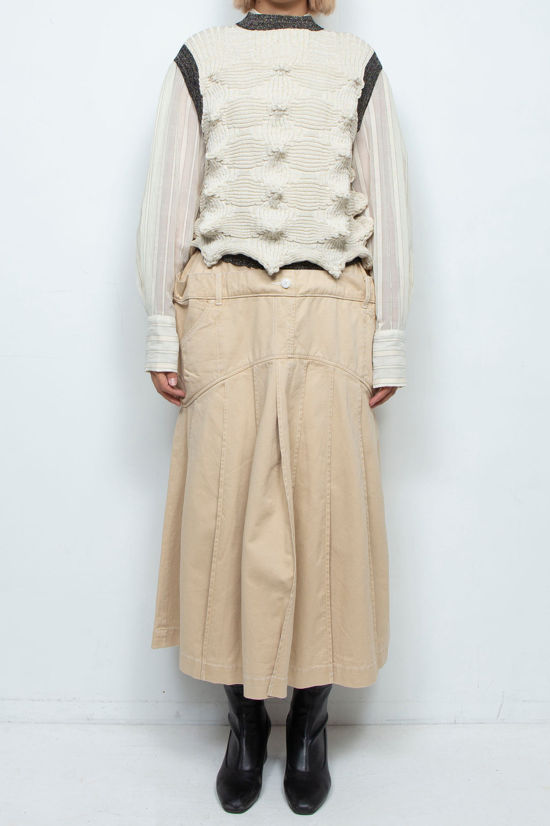 shell vest ivory
