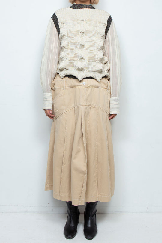 shell vest ivory